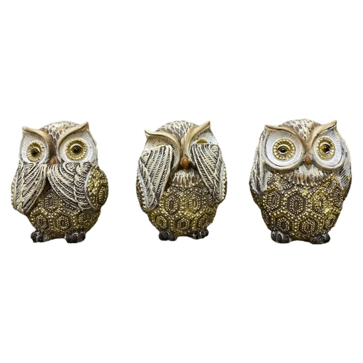 [FI-2024-398] BUHO POLIRESINA LA PRUDENCIA POR UNIDAD 10X7.5CM