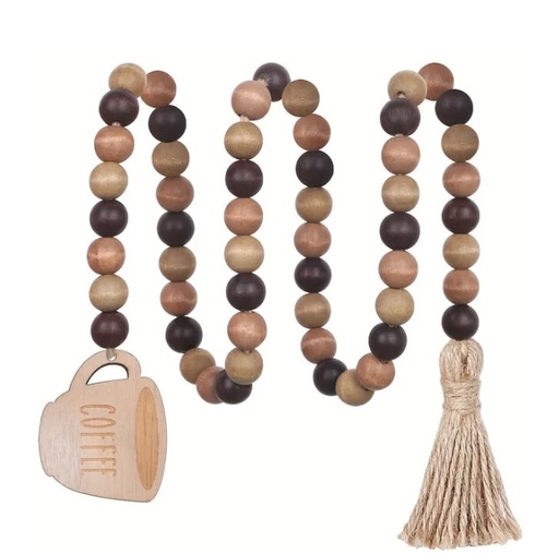 [15574] CADENA DE CUENTAS DE MADERA CAFE-BEIGE-NATURAL 105CM