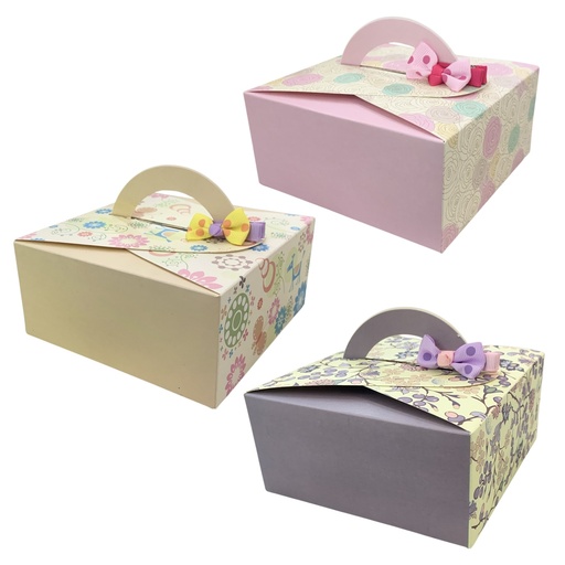 [061679] CAJA DE PAPEL CON LAZO 3TONOS
