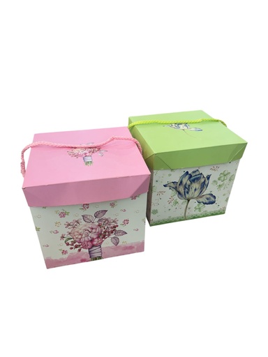 [500171] CAJA DE REGALO FLORES 15X15X15CM