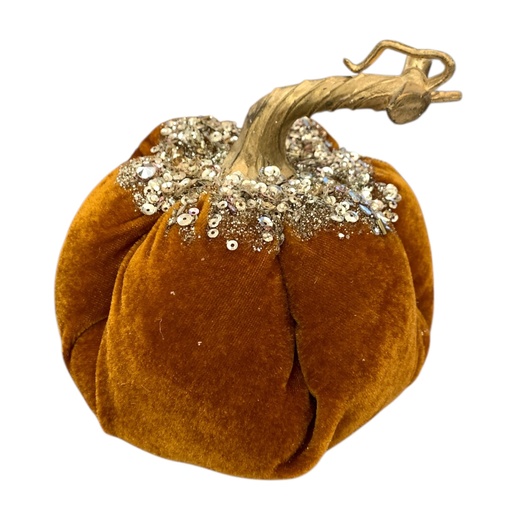 [8679811642444] CALABAZA TELA ESCARCHADA 14X15CM