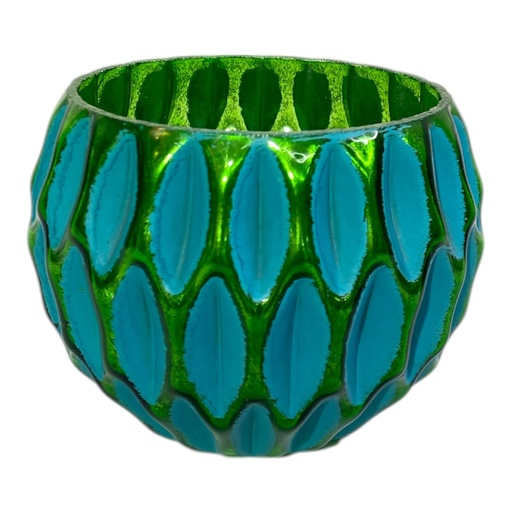 [531-32017] CANDELABRO DE VIDRIO 8X10CM