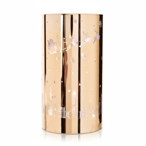 [200-3700126] CANDELABRO CON LUZ SANTA Y RENOS SANTINI 10X20CM