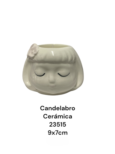 [23515] CANDELABRO CERAMICA CARITA 9X7CM