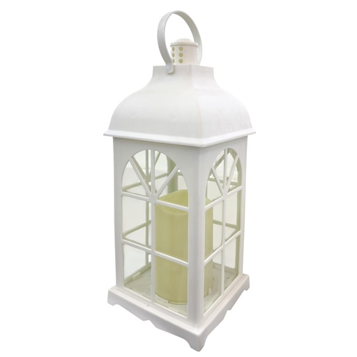 [CS17290] CANDELABRO CON VELA LED USB/BATERIA 36X13X13CM