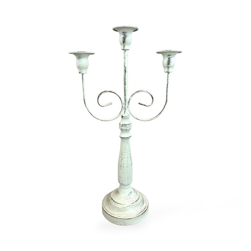 [16072] CANDELABRO METAL VINTAGE 11.5X23.5X42CM