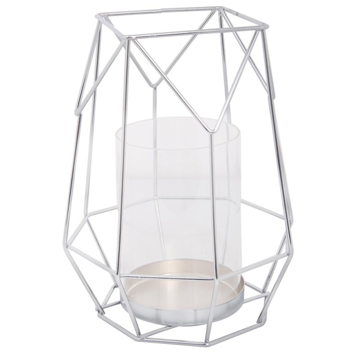 [567-49102] CANDELABRO PLATEADO 16X16X21.5CM