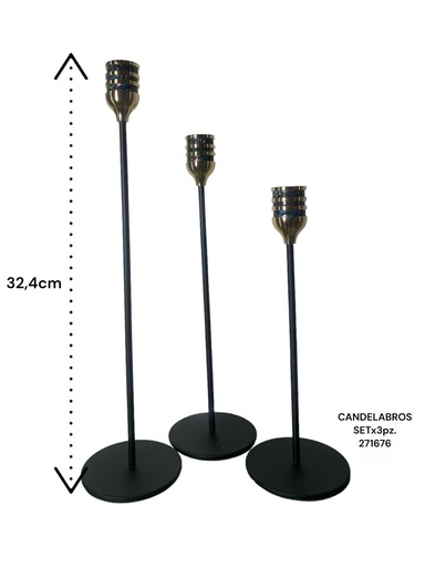 [271676] CANDELABRO X3PZ. ES23375 32.4CM