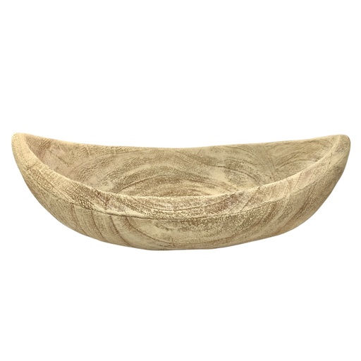 [865677] CENTRO DE MESA CANOA RÚSTICO POLIRESINA REF: TGSM02 34X16X10CM