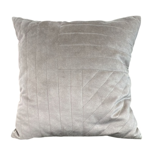 [IC339-7] COJIN TERCIOPELO LINEAS TABLEADAS 45X45CM