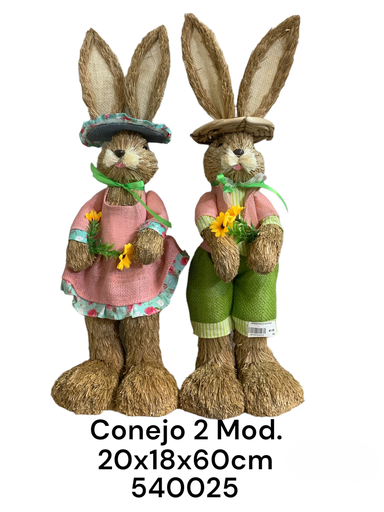 [8679833540025] CONEJO PASCUA 20X18X60CM