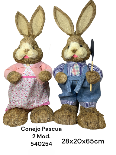 [8679833540254] CONEJO PASCUA 2MOD. 28X20X65CM