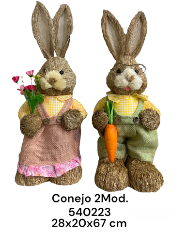 [8679833540223] CONEJO PASCUA 2MOD. 28X20X67CM