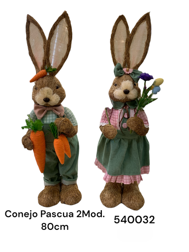 [8679833540032] CONEJO PASCUA YUTE 80CM