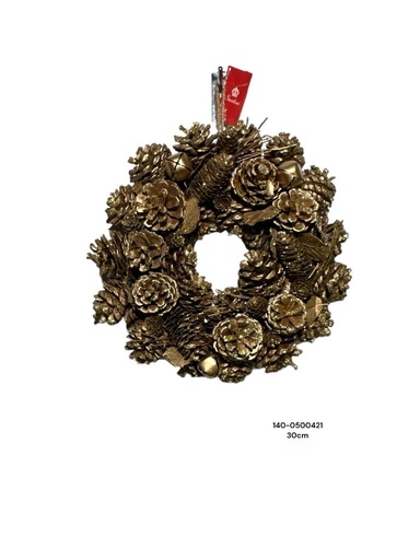 [140-0500421] CORONA BELLOTA DORADA 30X30X8CM