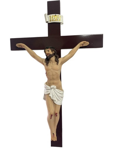 [19162] CRUCIFIXION C/CRUZ DE MADERA 90CM