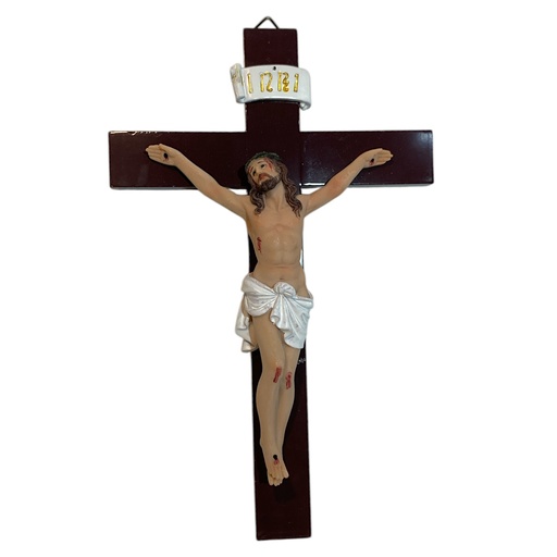 [19170] CRUCIFIXION C/CRUZ MADERA 35CM