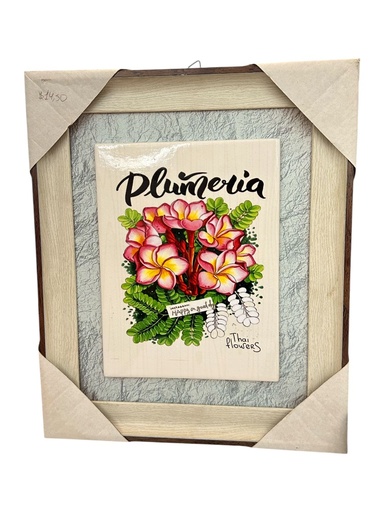 [20712] CUADRO CERAMICA "PLUMERIA" 26X33CM