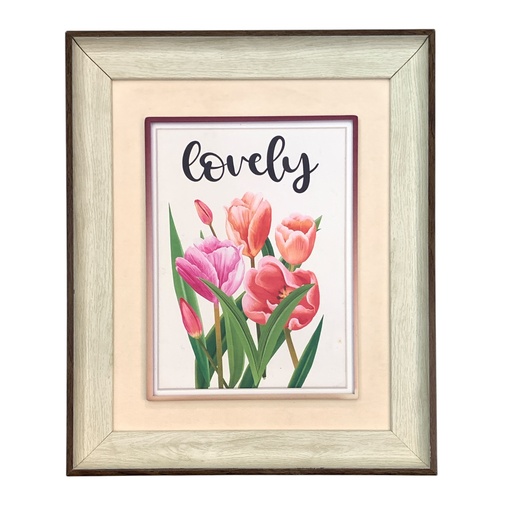 [20711] CUADRO CERAMICA "LOVELY" 26X31CM