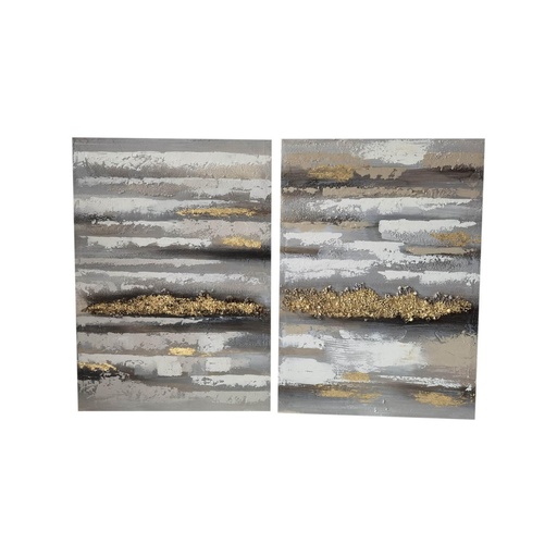 [448-7413286] SET DE 2 CUADROS AL OLEO 100X70CM