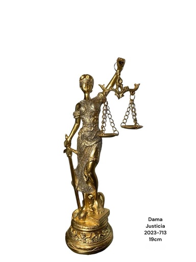 [FI-2023-713] DAMA DE LA JUSTICIA DORADA 19CM