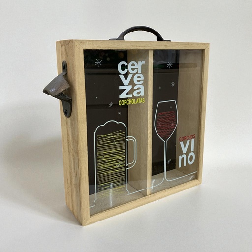 [20136] DECORACION BAR MADERA 26X8.5X28CM