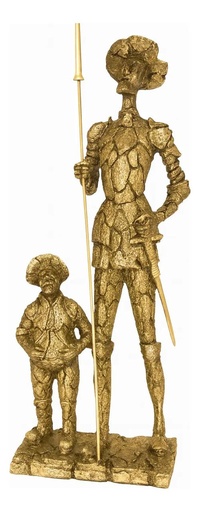 [438-7013748] DON QUIJOTE Y SANCHO PANZA 44X17CM