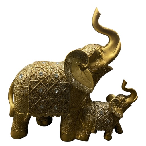 [22321] ELEFANTE C/CRIA  POLIRESINA MUTU 23*22.5 CM