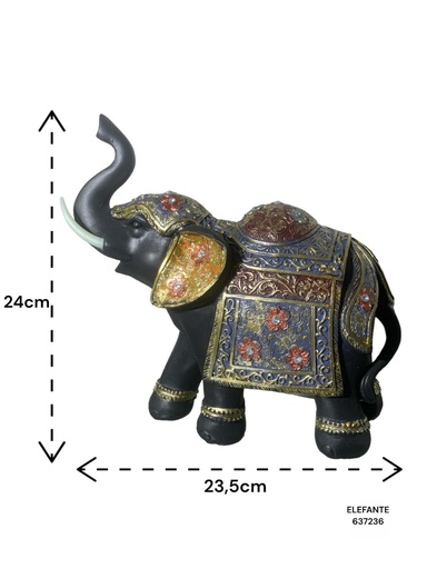 [637236] ELEFANTE DECOR. POLIRESINA ES22902 23.5X10X24CM