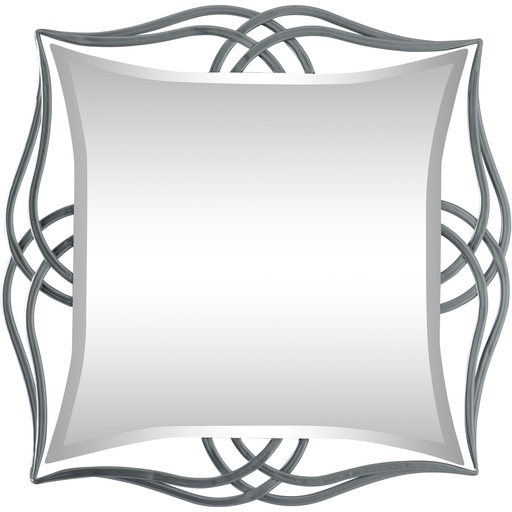 [449-665050] ESPEJO BICELADO PLATEADO 80X80CM