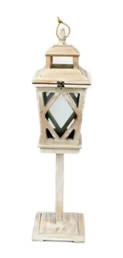 [501731] FAROL PEDESTAL DE MADERA 73X18CM.