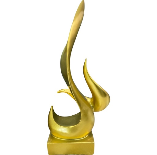 [966916] FIGURA FLAMA DORADA POLIRESINA REF: ES2292430X14CM