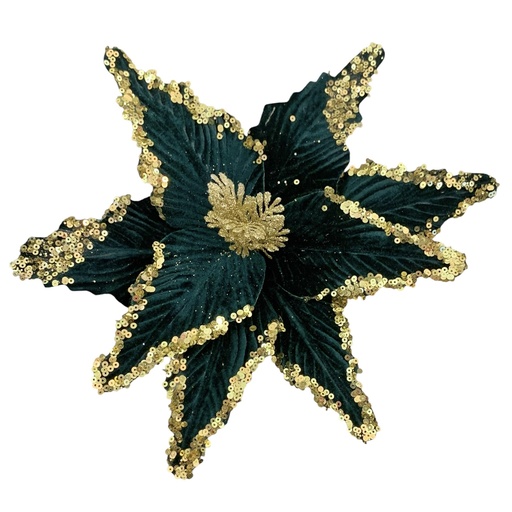 [748713] FLOR NAVIDEÑA VERDE 30CM REF:FD2328GR