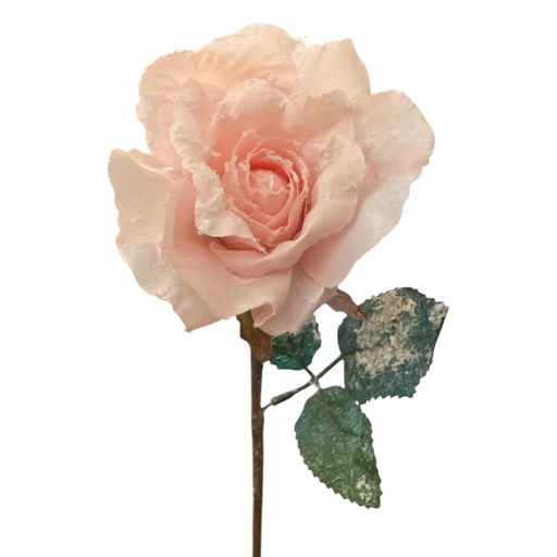 [140-1500586] FLOR NAVIDEÑA NEVADA ROSE GOLD 12X60CM