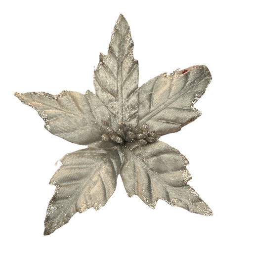 [18731] FLOR NAVIDEÑA PLATA 20CM