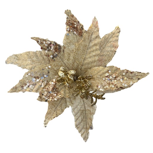 [1702335016433] FLOR NAVIDEÑA YUTE 28CM