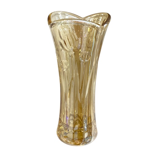 [2024032054907] FLORERO DE CRISTAL ÁMBAR 8X17.5CM