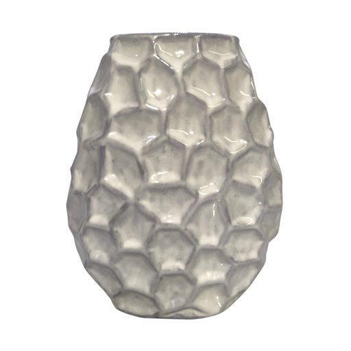 [21468] FLORERO CERAMICA IRIS CREMA 21CM