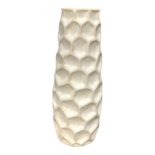 [21474] FLORERO CERAMICA IRIS CREMA 23CM