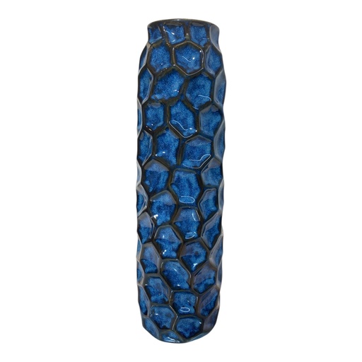 [21472] FLORERO CERAMICA IRIS AZUL 33CM