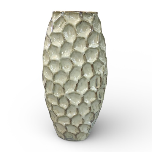 [21461] FLORERO CERAMICA IRIS TABACO 31.5CM