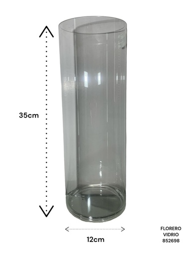 [852698] FLORERO VIDRIO ES23405 12X35CM