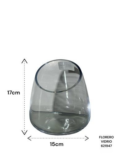 [621947] FLORERO VIDRIO TRANSPARENTE 15X15X17CM  V14519