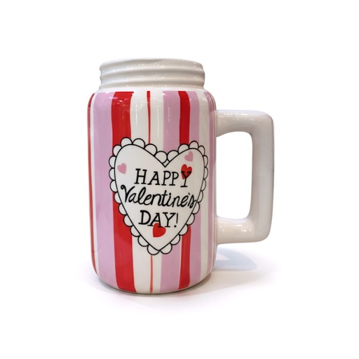 [83652] JARRO DOLOMITA FELIZ SAN VALENTIN 14X9.5X13.5CM REF: LD29883