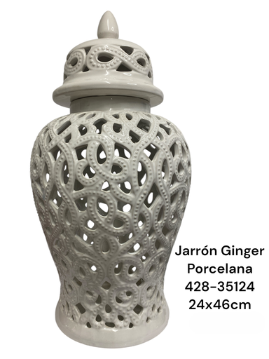 [428-35124] JARRON GINGER PORCELANA VINTAGE 24X46CM