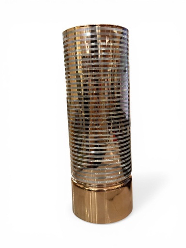 [200-3700059B] LAMPARA DE CRISTAL LED ORO ROSA 9X25CM