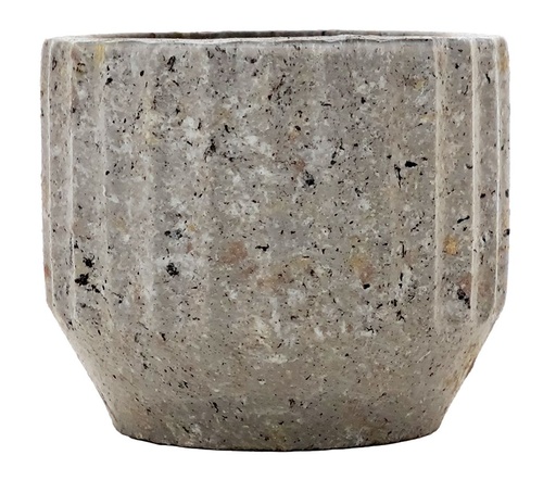 [8679813202363] MACETA CERAMICA GRIS 15X13CM