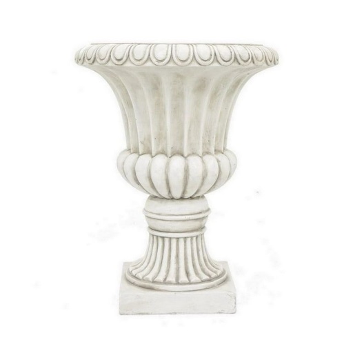 [8679813200956] MACETERO COPA VINTAGE BLANCA FIBROCEMENTO 80CM