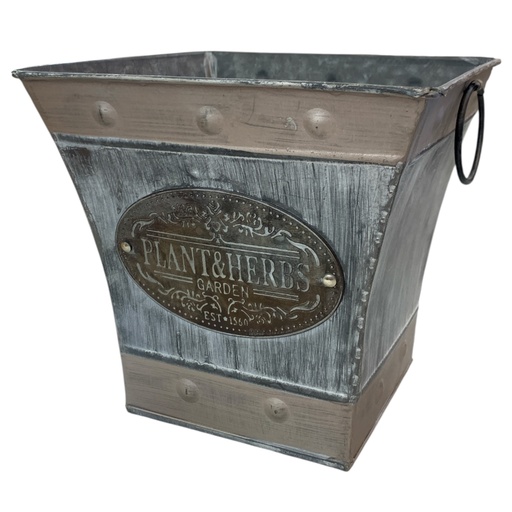 [19962-1] MACETERO DE LATA GRANDE 24X21.5X16CM.