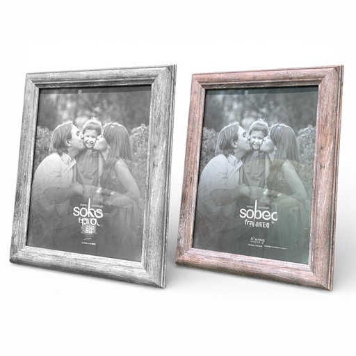 [20090] PORTARETRATO MADERA DOS TONOS 6X8